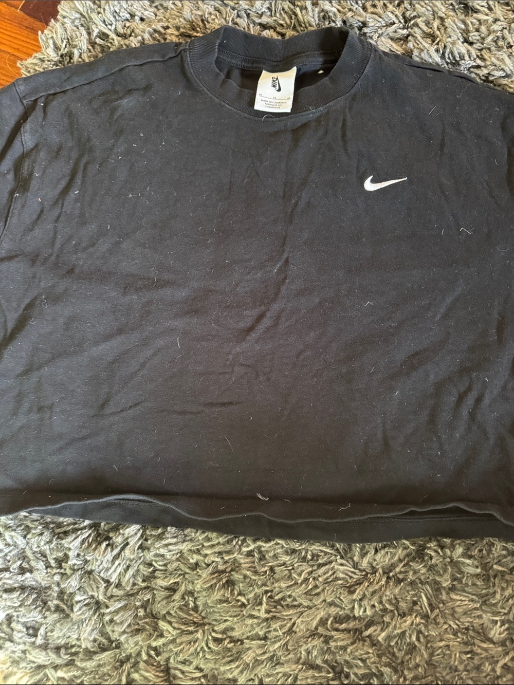 Nike Black Crewneck with White Swoosh